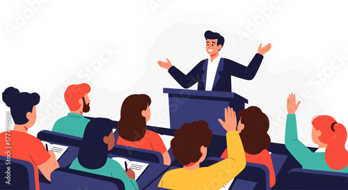 Inspiring Presentation Delivering Ideas And Engaging The Audience With Enthusiasm And Energy