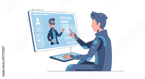 Interactive Client Service Using Futuristic Technology with a Sleek and Innovative Design