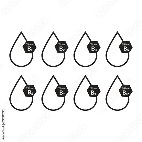 All Vitamin set vector icon. Vector icon for health. Icon vitamin pill.