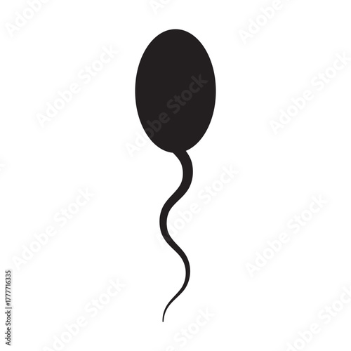 Spermatozoon sperm icon isolated on white background