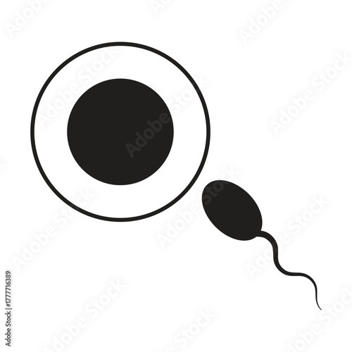 Spermatozoon sperm icon isolated on white background