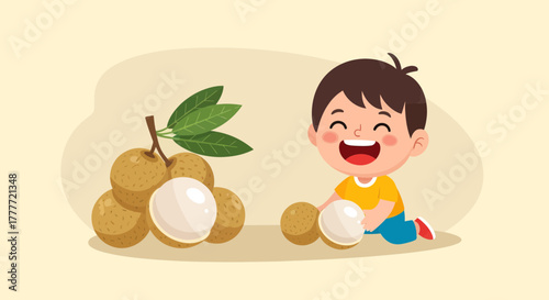 Joyful Child and Delicious Fruits: An Illustration of Playful Interaction