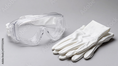Protective goggles and gloves for safe work in various environments