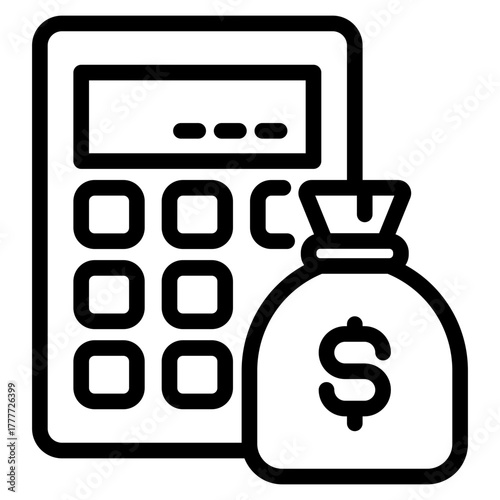 Cost forecasting icon in vector illustration