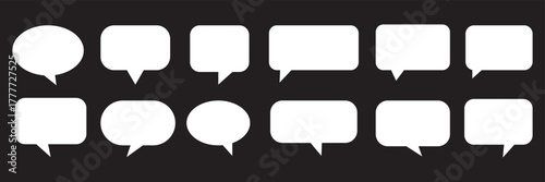 Speech bubble collection. Set of speech bubble. Speech bubble comic. Line art speech bubbles. speech bubble comic signs.