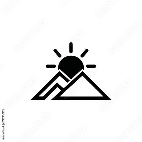 Sunrise over mountain peaks a symbol of adventure and exploration.