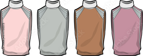 Various Colored Pullover Mockups for Fashion Design and Clothing Apparel Presentation