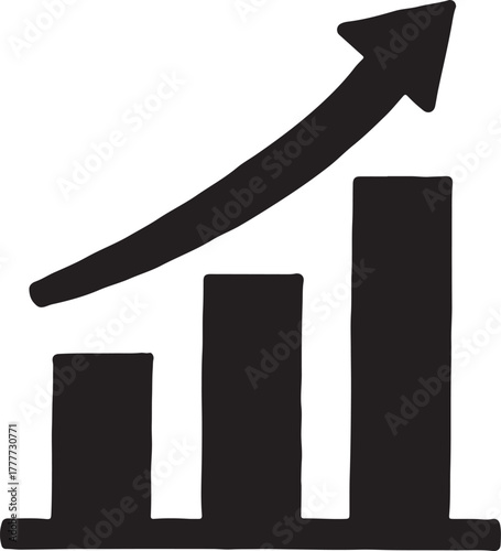Icon vector to illustrate business progress and decline