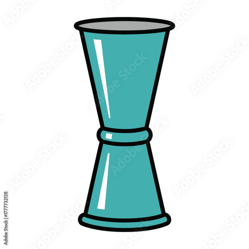 Bar Jigger Cocktail Measurer Vector Icon