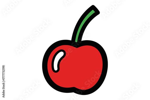 Coffee Cherry Fruit Vector Illustration
