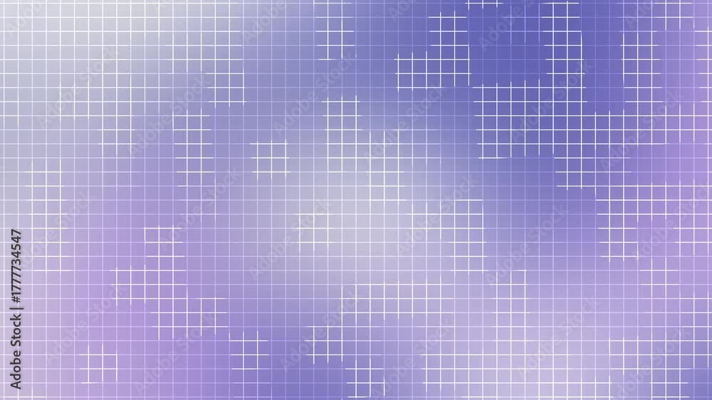 Purple blue gradient background with glowing white grid lines and soft digital light pattern suitable for modern design technology event celebration or futuristic presentation layout