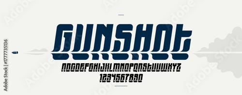 Bended and deformed display font for logos and posters, vector distorted and twisted typeface for headlines and advertising, logotype cool typography, italic version