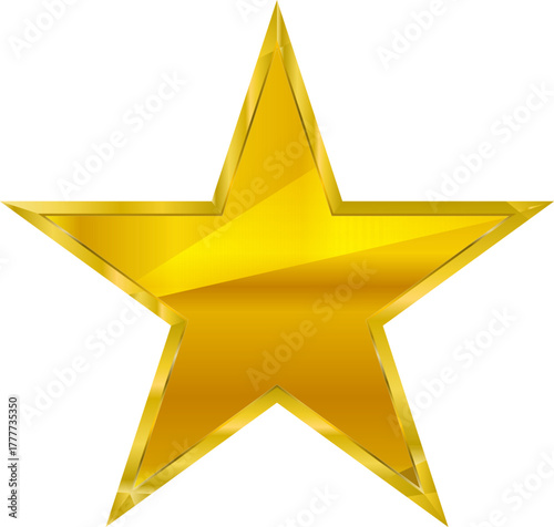 Star. Gold shiny star