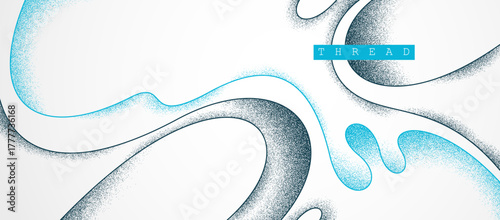 Minimal curvy lines vector abstract background, relaxing and tranquil art abstraction, antistress textured flowing lines, elegant dunamic graphics.