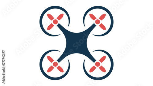 Quadcopter drone vector symbol