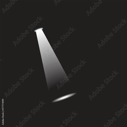 White Spotlight with black background 