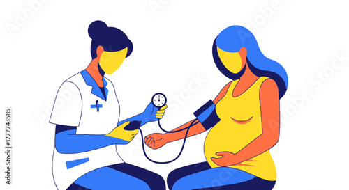 Medical Checkup Of A Pregnant Woman Performed To Monitor Her Overall Health Situation