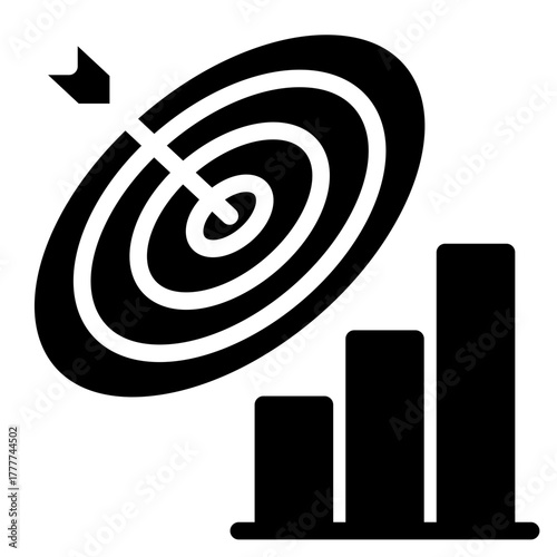 Goals icon glyph style vector illustration