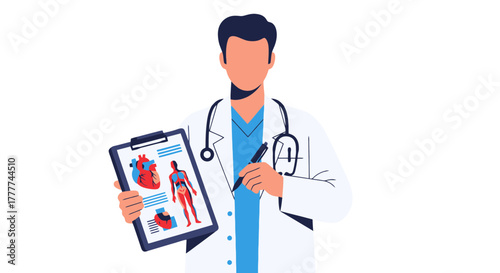 Medical Professional Explaining Anatomical Diagrams Illustrating Human Anatomy In Detail