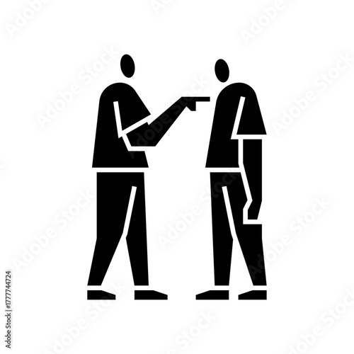 motivate friend glyph icon. support friend illustration.