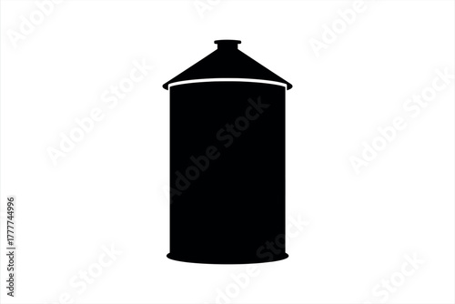 Black Spray Can Silhouette Icon