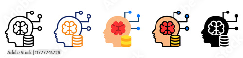Data Intelligence Icon Different Style Outline Collection Set 