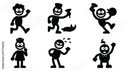 Vector Collection of playful stick figure characters, perfect for adding a touch of humor and personality to any project