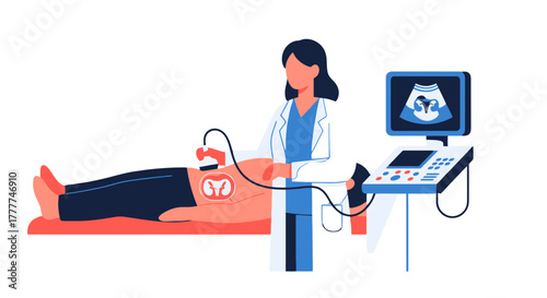 Medical Ultrasound Examination: A Diagnostic Procedure of Abdomen for Patient Health