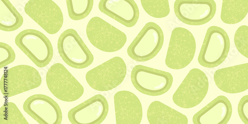 Japanese green mochi dessert background. Traditional sweet rice cake. Perfect for Asian food design, packaging, menu decoration, or cute dessert graphics.