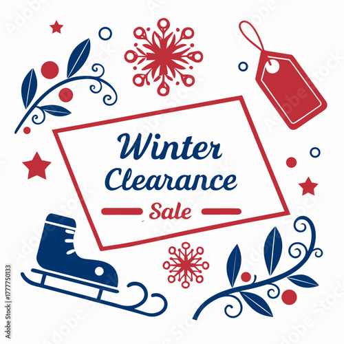 Winter clearance sale design for advertising