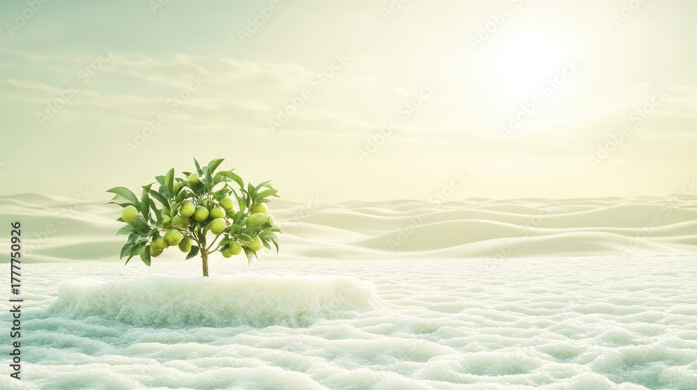 Obraz premium Crystalline salt structures in a bright and sunny landscape
