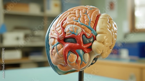 Detailed anatomical model of the human brain and circulatory system