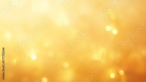 A Warm and Bright Golden Bokeh Background Texture with Soft Blurry Lights and a Gentle Glare