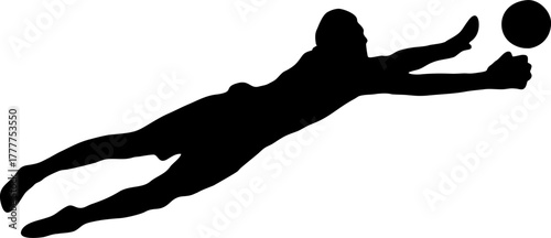 silhouette of a goalkeeper eps5
