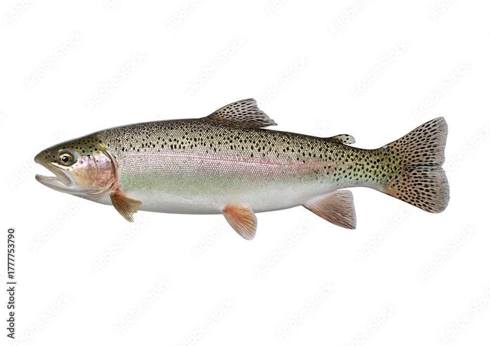 Obraz premium Rainbow Trout Fish isolated on a transparent background 2