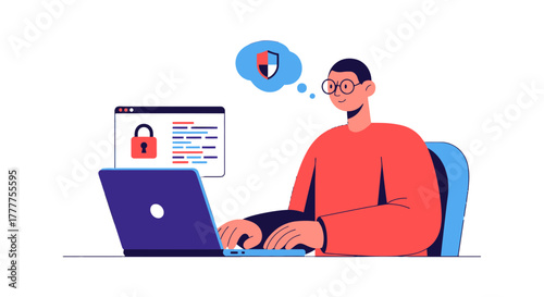 Online Security Expert Analyzing System Protection and Digital Safety Protocols