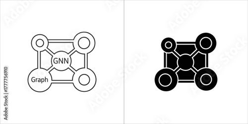 Graph neural network gnn concept with nodes and connections