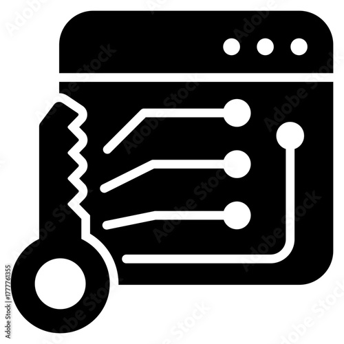 Access Glyph Black Icon