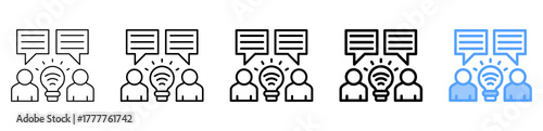 Smart Communication Icon Different Style Outline Collection Set 