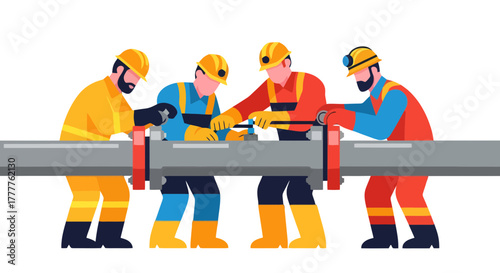 Pipeline Installation Team: Coordination, Collaboration, And Engineering Prowess at Work