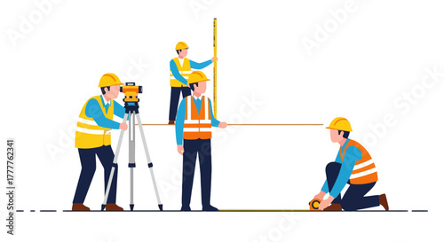 Precise Surveying Team: Accuracy, Engineering, Measurements, and Geometric Precision in Action
