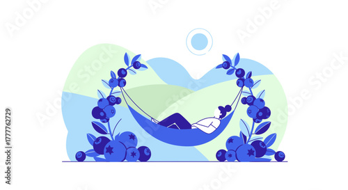 Relaxation And Contentment: A Serene Scene Of Leisure And Summertime Enjoyment