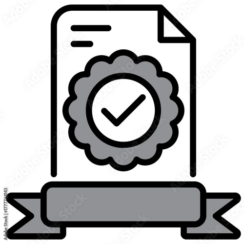 Certification Icon Single Pack Illustration