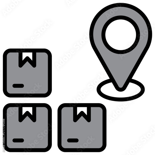 Logistics Icon Single Pack Illustration