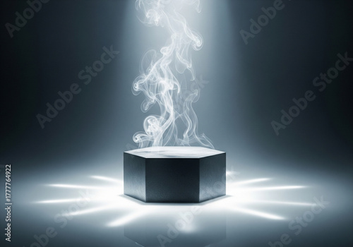 Dramatic Smoke Display on Hexagonal Stage