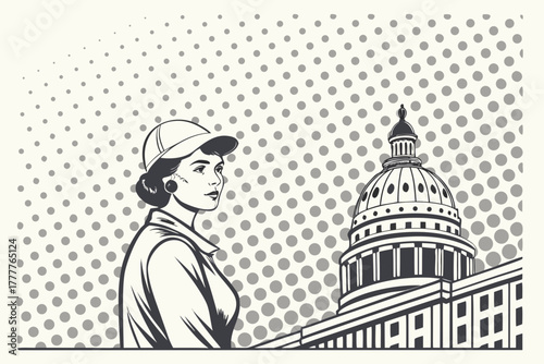 Halftone dots pattern — vintage minimal pop-art background, clean vector texture