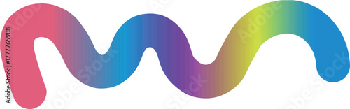 Colorful Abstract Graphic Design Background with Flowing Purple and Orange Line Elements Surrounded by a Variety of Multicolored Decorative Shapes for Trendy Digital Artwork