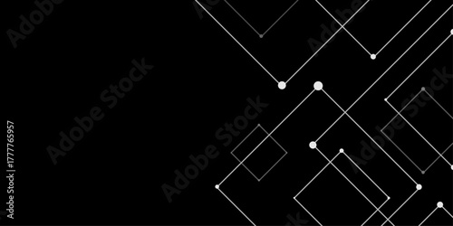 Abstract sketch of a building with lines, Abstract background. Vector abstract futuristic architecture concept with digital geometric connection lines. vector. technology communication data Science.