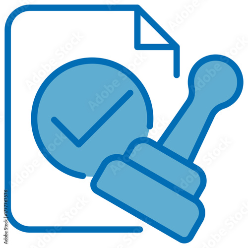 Permit Blue Icon