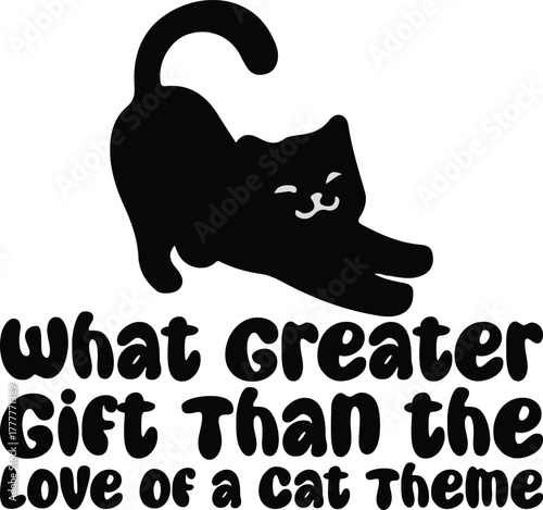 Whimsical cat love theme design with vibrant colors